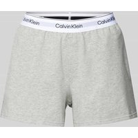 Calvin Klein Underwear Shorts in Melange-Optik mit elastischem Bund in Silber Melange, Größe M von Calvin Klein Underwear