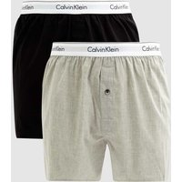 Calvin Klein Underwear Slim Fit Boxershorts aus Baumwolle im 2er-Pack in Black, Größe L von Calvin Klein Underwear