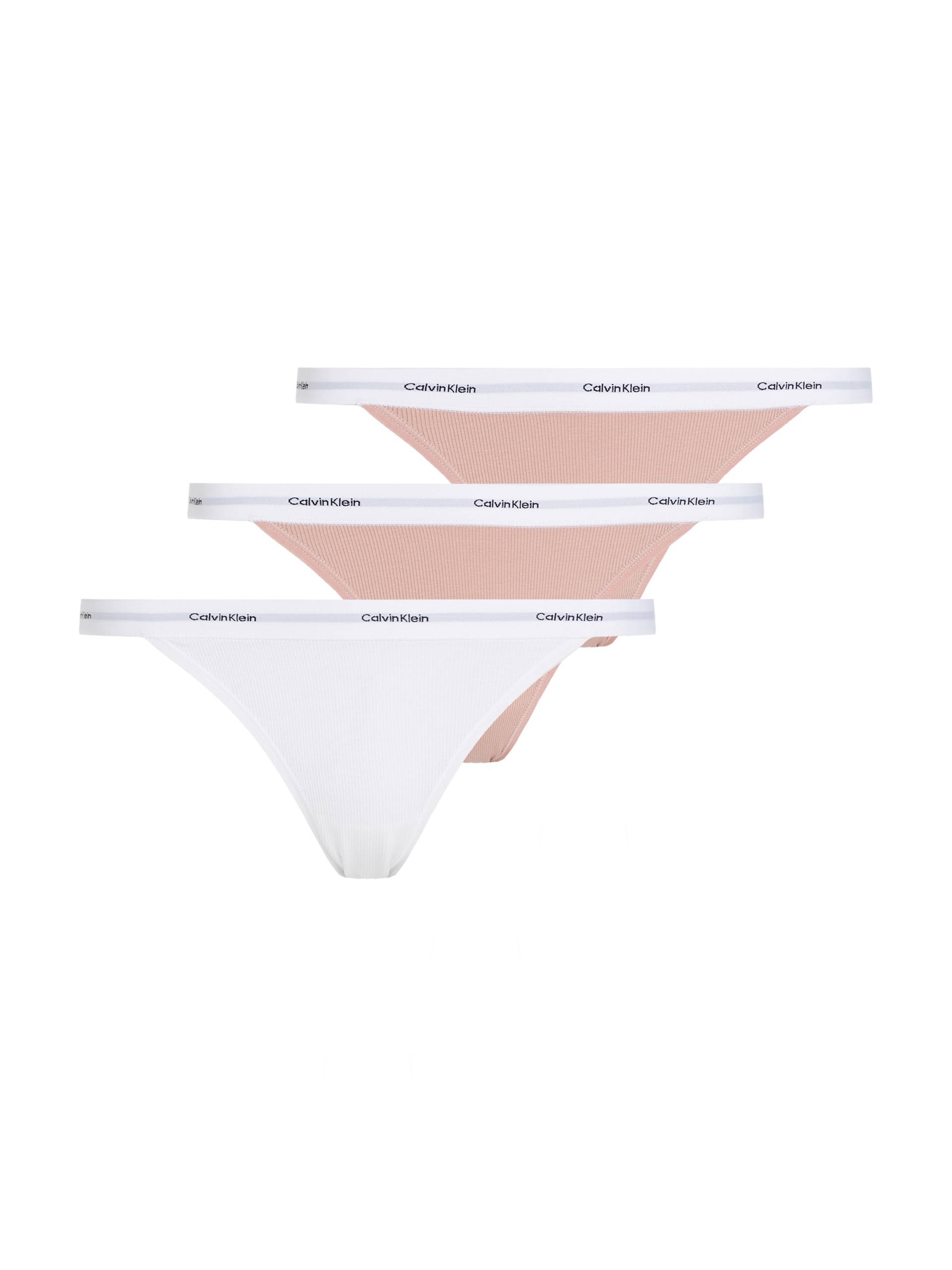 Calvin Klein Underwear Slip "STRING BIKINI 3PK" Packung, 3er-Pack, 3 Stk. tlg., mit Rippenstruktur von Calvin Klein Underwear