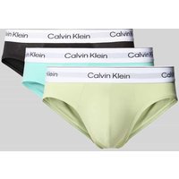 Calvin Klein Underwear Slip mit Label-Bund im 3er-Pack in Blau, Größe XL Calvin Klein Underwear Slip mit Label-Bund im 3er-Pack in Blau, Größe XL von Calvin Klein Underwear