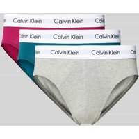 Calvin Klein Underwear Slip mit Label-Bund im 3er-Pack in Graphit, Größe L von Calvin Klein Underwear