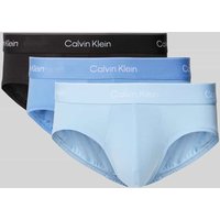Calvin Klein Underwear Slip mit elastischem Label-Bund im 3er-Pack in Blau, Größe XL Calvin Klein Underwear Slip mit elastischem Label-Bund im 3er-Pack in Blau, Größe XL von Calvin Klein Underwear