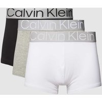 Calvin Klein Underwear Trunks mit elastischem Logo-Bund im 3er-Pack in Mittelgrau, Größe M von Calvin Klein Underwear