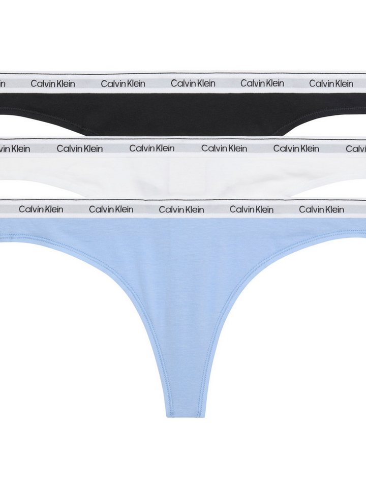 Calvin Klein Underwear String 3 PACK THONG (LOW-RISE) (Packung, 3-St., 3er-Pack) mit Logobund von Calvin Klein Underwear
