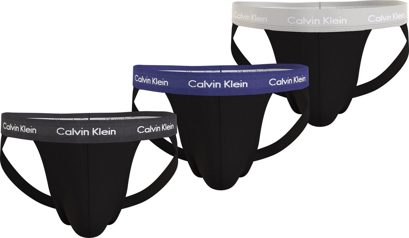 Calvin Klein Underwear String JOCK STRAP 3PK (Packung, 3-St., 3er-Pack) mit Logo-Elastikbund von Calvin Klein Underwear