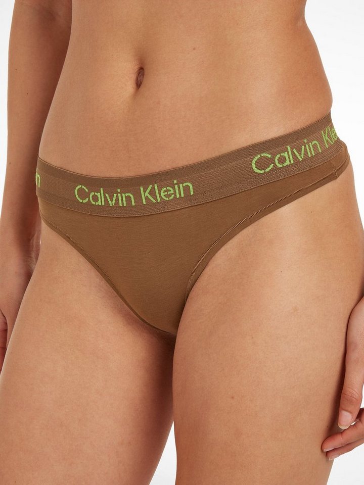 Calvin Klein Underwear T-String THONG mit CK-Logoschriftzug am Bund von Calvin Klein Underwear