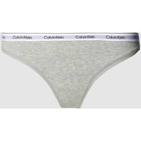 Calvin Klein Underwear String in unifarbenem Design in Hellgrau, Größe XS von Calvin Klein Underwear