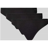 Calvin Klein Underwear String mit Label-Stitching im 3er-Pack in Black, Größe L von Calvin Klein Underwear