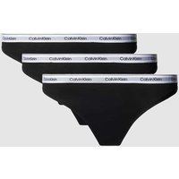 Calvin Klein Underwear String mit elastischem Bund im 3er-Pack in Black, Größe L von Calvin Klein Underwear