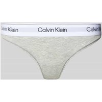 Calvin Klein Underwear String mit elastischem Logo-Bund in Hellgrau, Größe XS von Calvin Klein Underwear