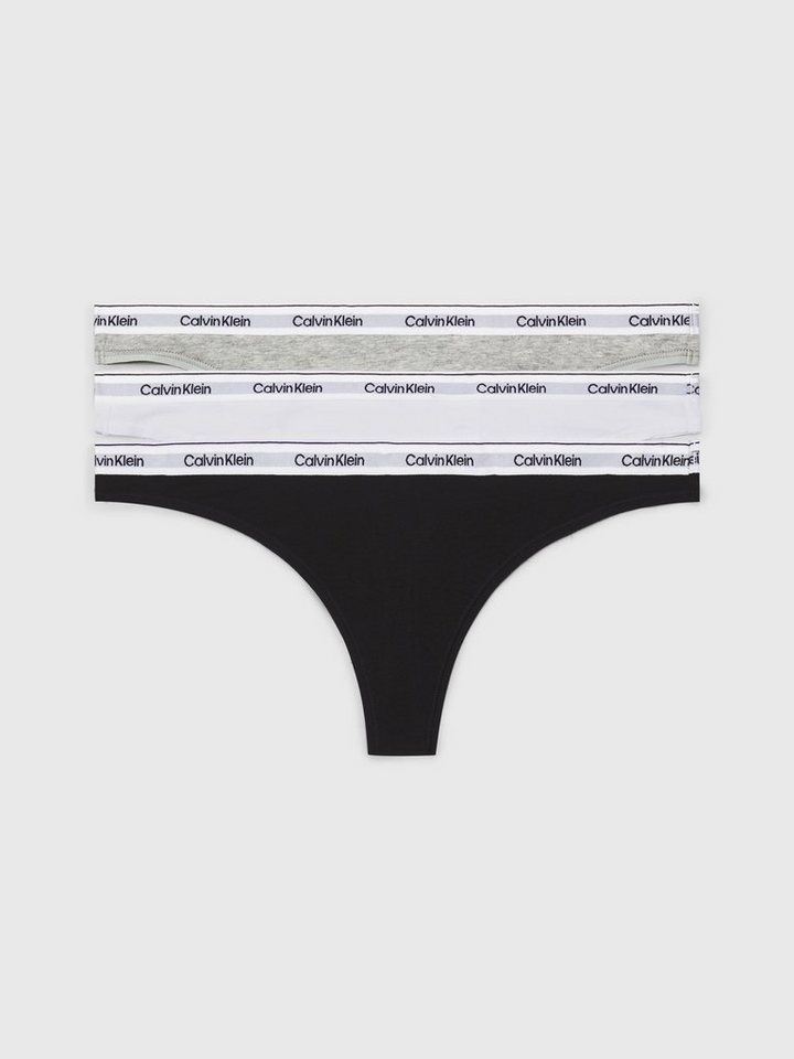 Calvin Klein Underwear Tanga 3 PACK THONG (LOW-RISE) (Packung, 3-St., 3er-Pack) mit Logobund von Calvin Klein Underwear