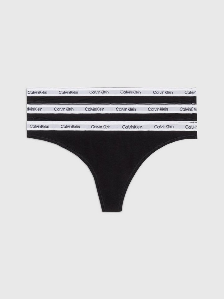 Calvin Klein Underwear Tanga 3 PACK THONG (LOW-RISE) (Packung, 3-St., 3er-Pack) mit Logobund von Calvin Klein Underwear