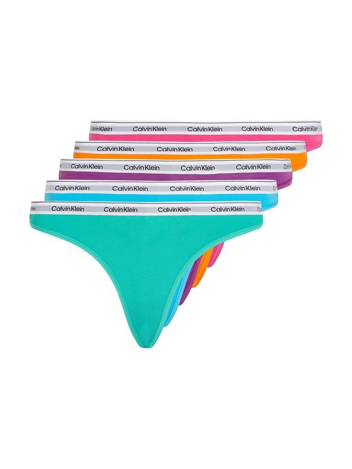 Calvin Klein Underwear Tanga 5 PACK THONG (LOW-RISE) (Packung, 5-St., 5er-Pack) mit Logobund von Calvin Klein Underwear