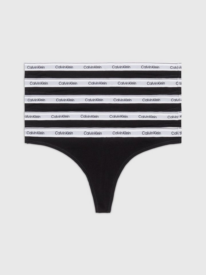 Calvin Klein Underwear Tanga 5 PACK THONG (LOW-RISE) (Packung, 5-St., 5er-Pack) mit Logobund von Calvin Klein Underwear