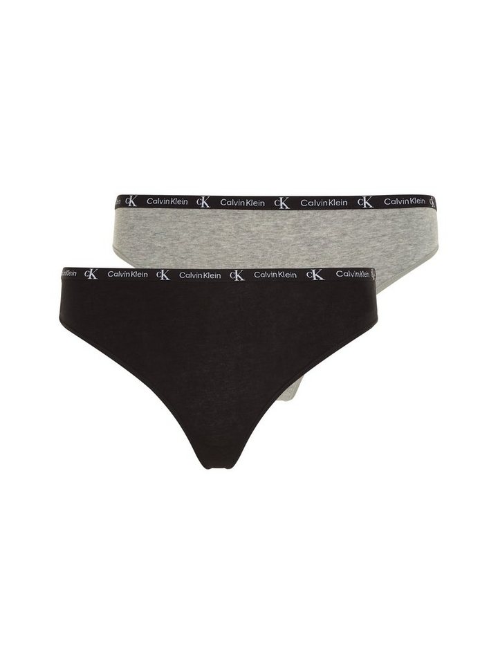Calvin Klein Underwear T-String MODERN THONG 2PK (Packung, 2er-Pack) mit klassischem Logobund von Calvin Klein Underwear