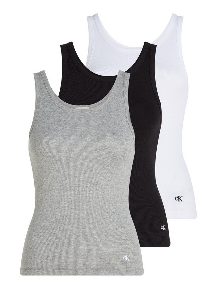 Calvin Klein Underwear Tanktop SCOOP NECK COTTON TANK 3PK (Packung, 3-tlg., 3er-Pack) mit Logostickerei von Calvin Klein Underwear
