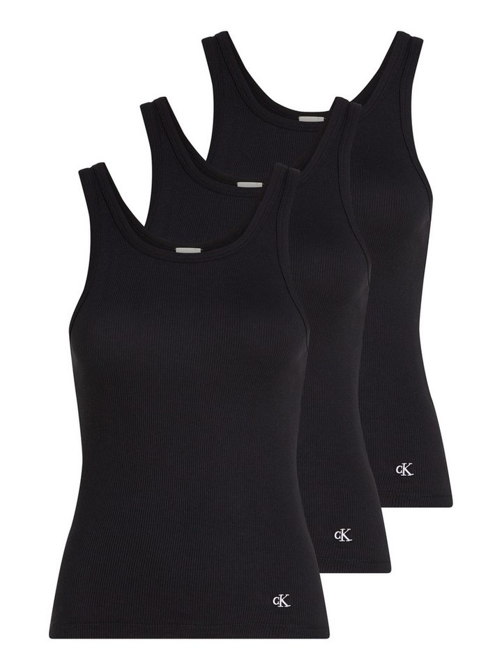 Calvin Klein Underwear Tanktop SCOOP NECK COTTON TANK 3PK (Packung, 3-tlg., 3er-Pack) mit Logostickerei von Calvin Klein Underwear