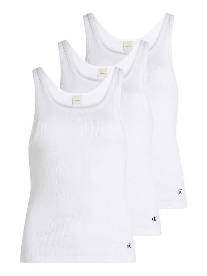 Calvin Klein Underwear Tanktop SCOOP NECK COTTON TANK 3PK (Packung, 3-tlg., 3er-Pack) mit Logostickerei von Calvin Klein Underwear