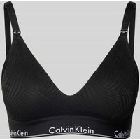 Calvin Klein Underwear Triangel-BH mit Spitzenbesatz Modell 'MODERN LACE' in Black, Größe S von Calvin Klein Underwear