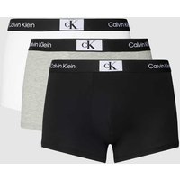 Calvin Klein Underwear Trunks mit Label-Detail im 3er-Pack in Mittelgrau Melange, Größe L von Calvin Klein Underwear