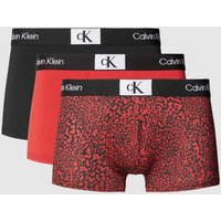 Calvin Klein Underwear Trunks mit elastischem Bund im 3er-Pack in Dunkelrot, Größe L von Calvin Klein Underwear