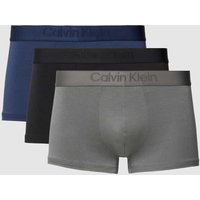 Calvin Klein Underwear Trunks mit elastischem Logo-Bund im 3er-Pack in Mittelgrau, Größe M von Calvin Klein Underwear
