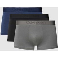 Calvin Klein Underwear Trunks mit elastischem Logo-Bund im 3er-Pack in Mittelgrau, Größe S von Calvin Klein Underwear