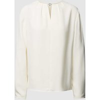Calvin Klein Womenswear Bluse mit V-Ausschnitt Modell 'METAL BAR' in Offwhite, Größe 38 von Calvin Klein Womenswear