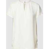 Calvin Klein Womenswear Blusenshirt mit Schlüsselloch-Ausschnitt in Offwhite, Größe 36 von Calvin Klein Womenswear