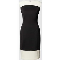 Calvin Klein Womenswear Knielanges Kleid mit Rundhalsausschnitt Modell 'NEOPRENE SCUBA' in Black, Größe 34 von Calvin Klein Womenswear