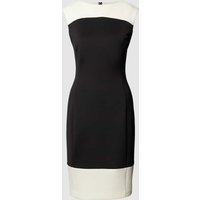 Calvin Klein Womenswear Knielanges Kleid mit Rundhalsausschnitt Modell 'NEOPRENE SCUBA' in Black, Größe 38 von Calvin Klein Womenswear