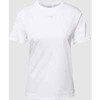 Calvin Klein Womenswear T-Shirt mit Label-Detail in Weiss, Größe L von Calvin Klein Womenswear