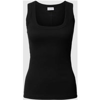 Calvin Klein Womenswear Tanktop in Ripp-Optik in Black, Größe XS von Calvin Klein Womenswear