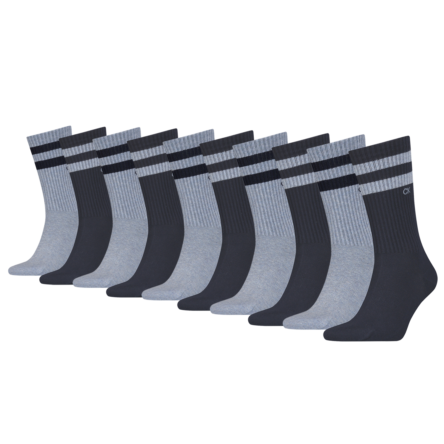 10 Paar Calvin Klein Stripes Herren Sportsocken Tennissocken von Calvin Klein