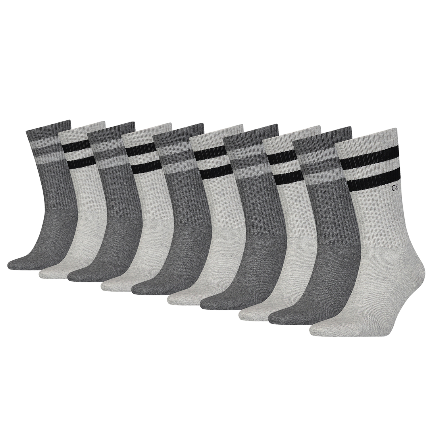 10 Paar Calvin Klein Stripes Herren Sportsocken Tennissocken von Calvin Klein