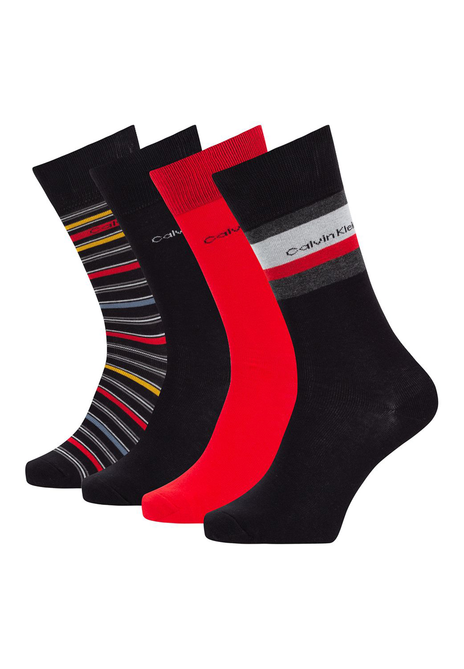 4 Paar Calvin Klein Combed Cotton Crew Socken Herren Geschenkbox Gr. 40-46 von Calvin Klein