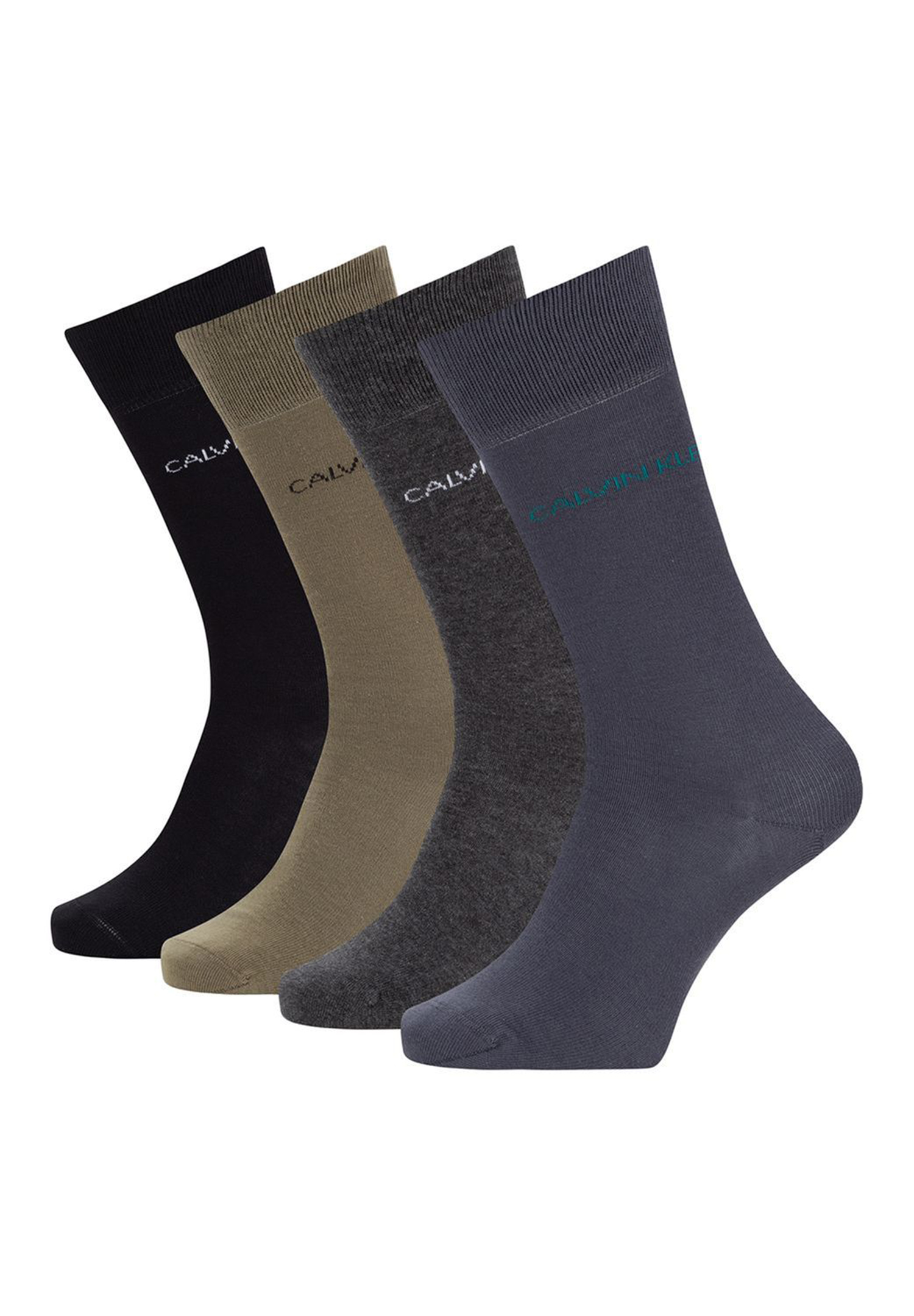 4 Paar Calvin Klein Combed Cotton Crew Socken Herren Geschenkbox Gr. 40-46 von Calvin Klein