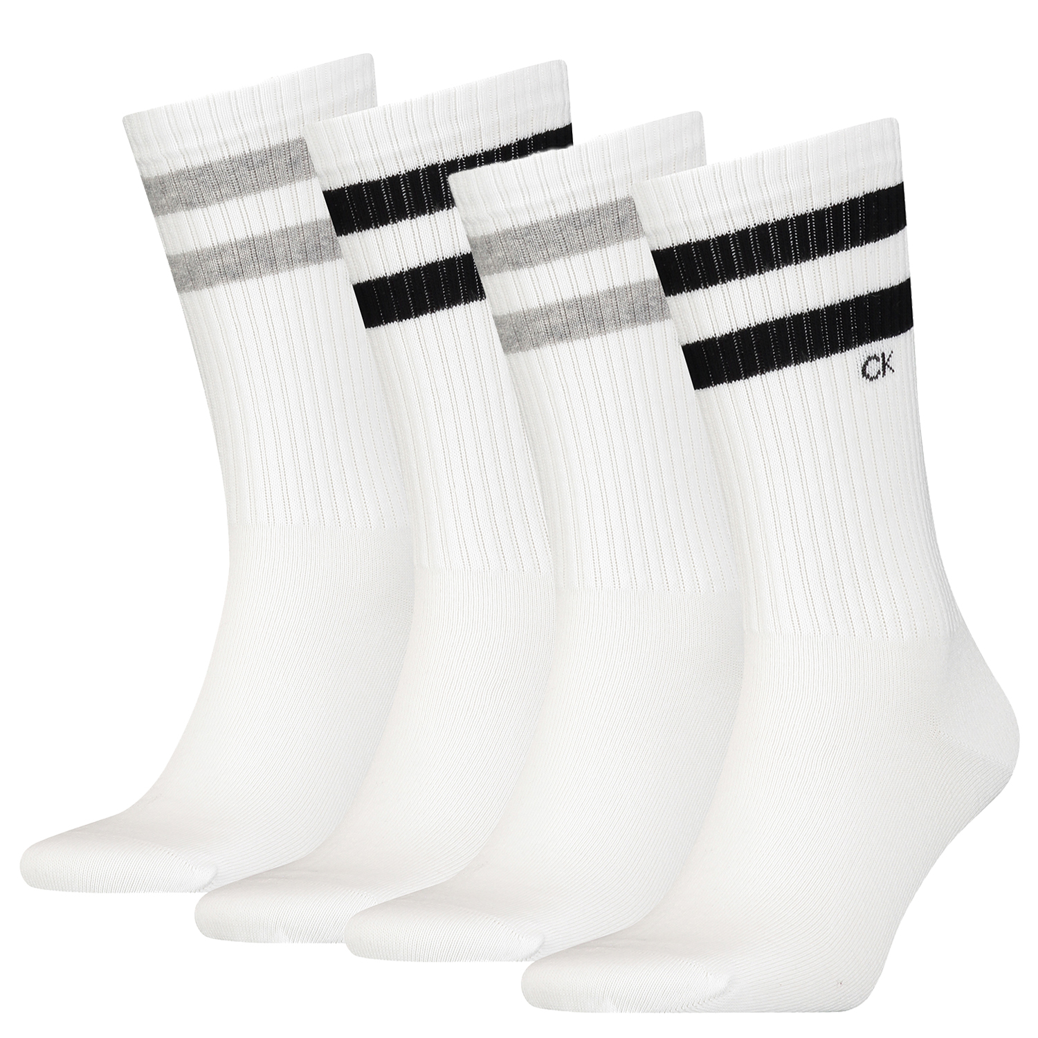 4 Paar Calvin Klein Stripes Herren Sportsocken Tennissocken von Calvin Klein