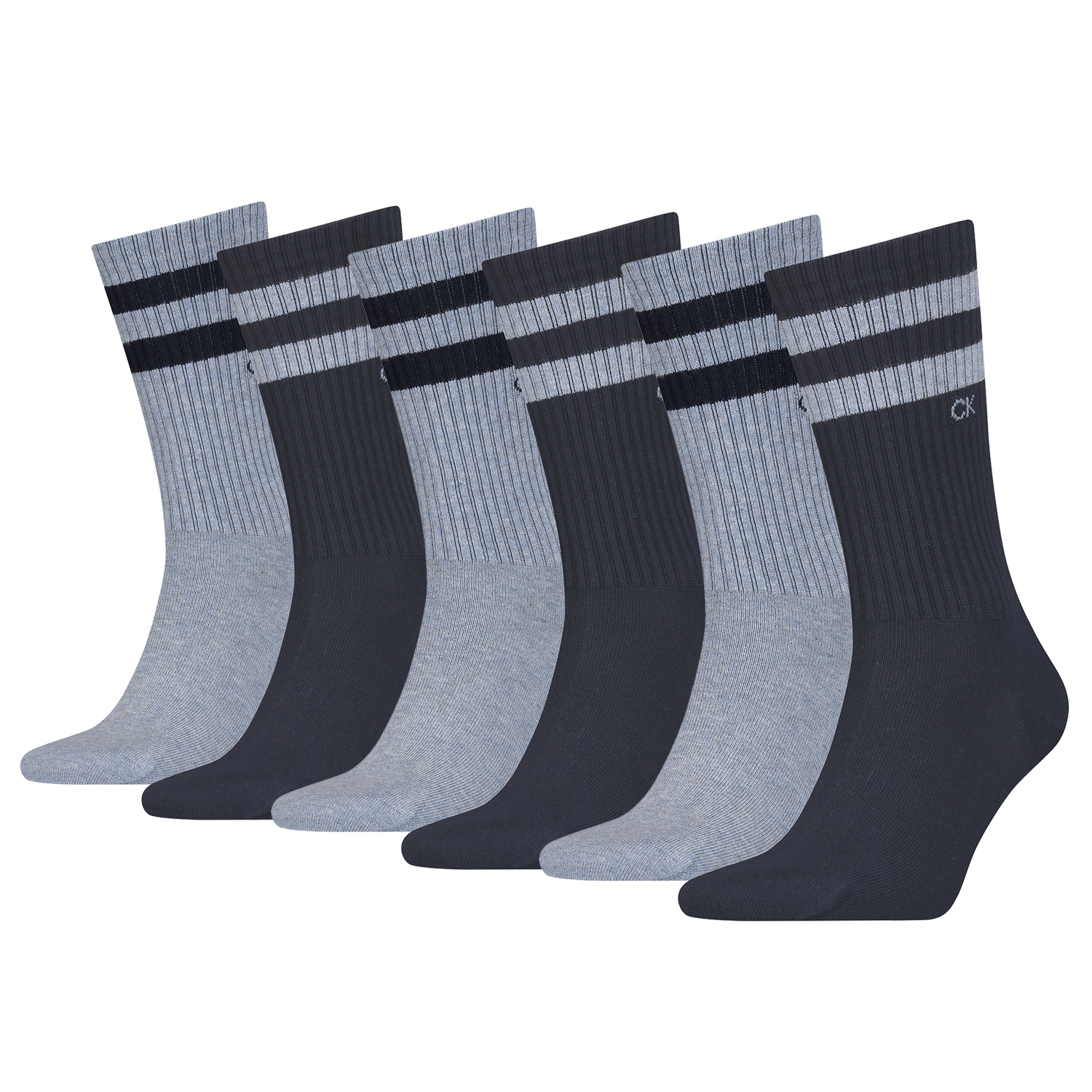 6 Paar Calvin Klein Stripes Herren Sportsocken Tennissocken von Calvin Klein