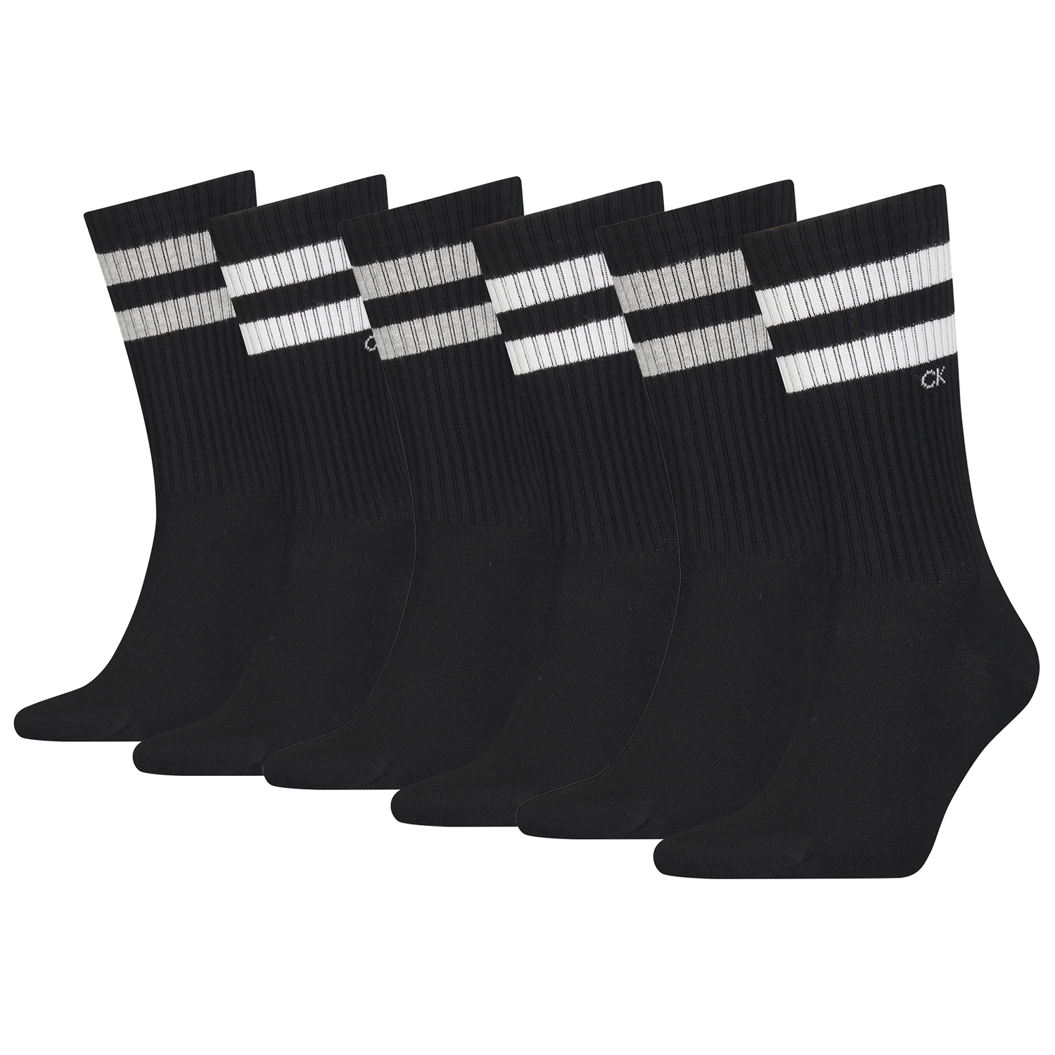 6 Paar Calvin Klein Stripes Herren Sportsocken Tennissocken von Calvin Klein