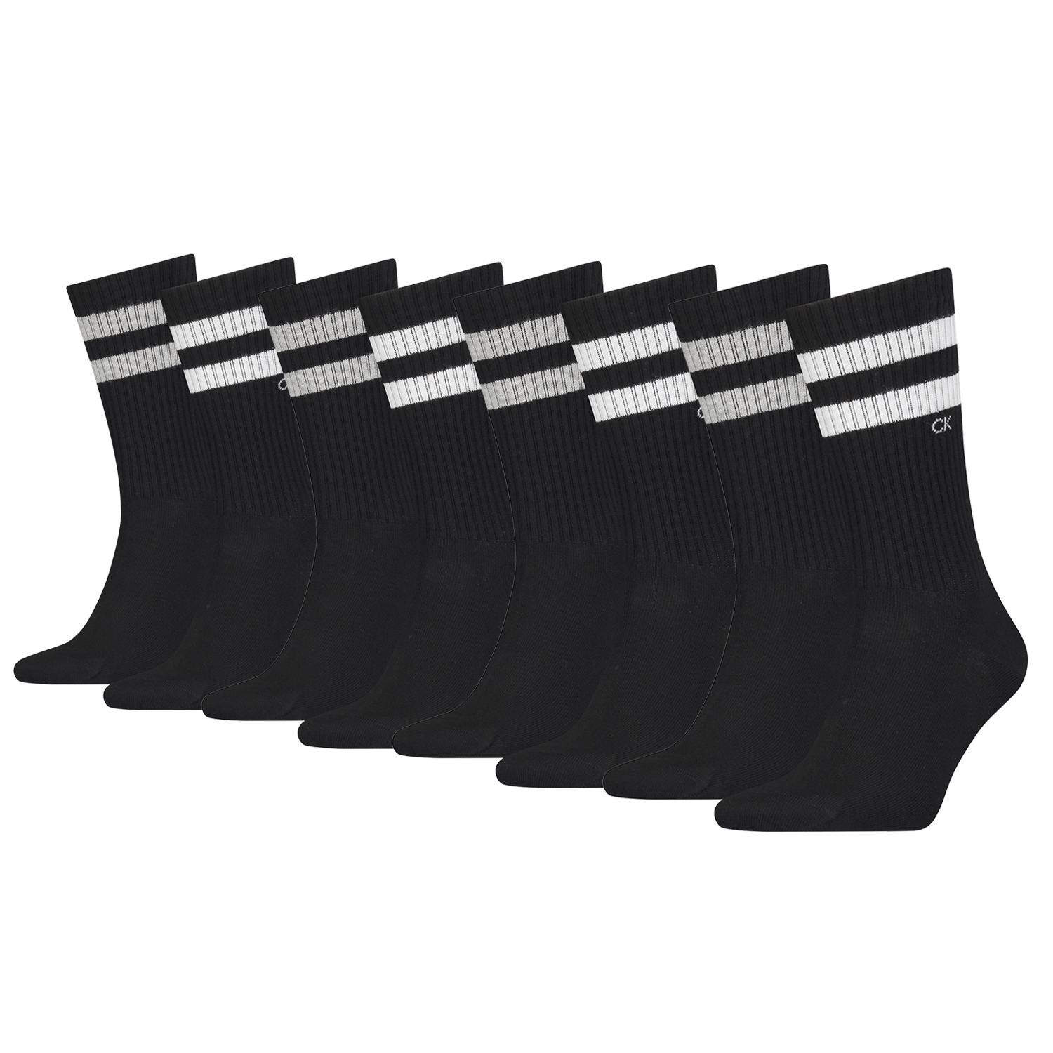 8 Paar Calvin Klein Stripes Herren Sportsocken Tennissocken von Calvin Klein