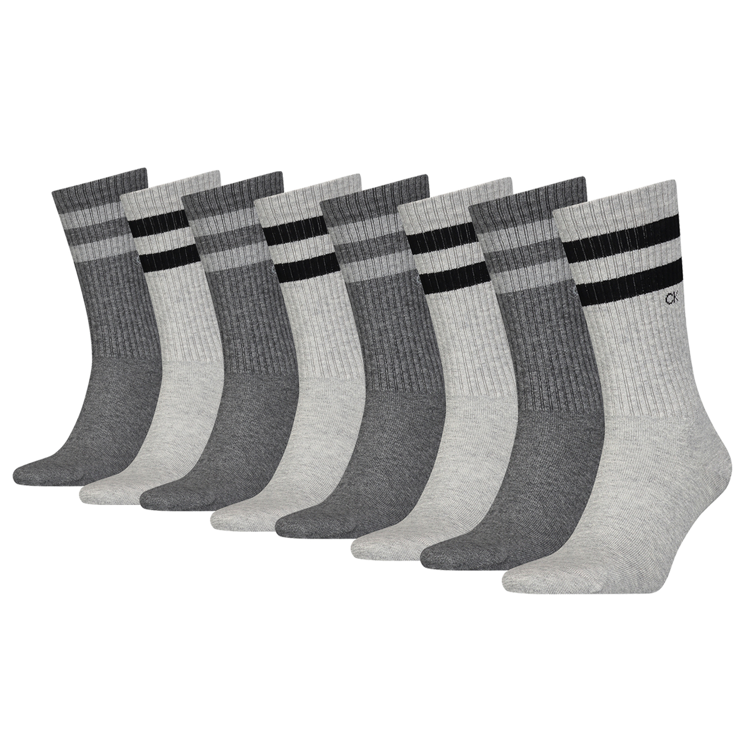 8 Paar Calvin Klein Stripes Herren Sportsocken Tennissocken von Calvin Klein