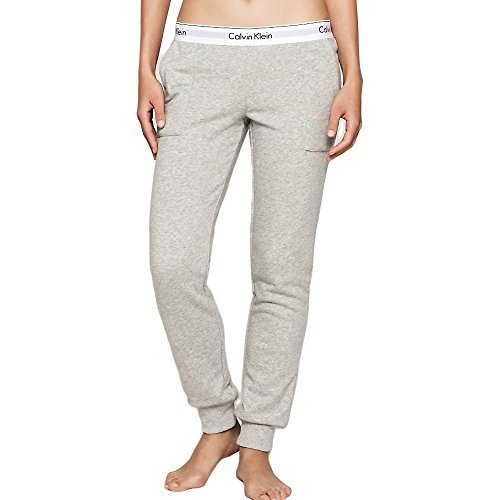 Calvin Klein Damen Jogginghose Bottom Pant Jogger Stretch, Grau (Grey Heather), XS von Calvin Klein