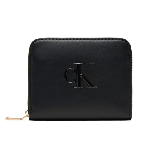 CALVIN KLEIN Damen Raised Ck Medium Zip Around Lv04f1026g Geldbörsen, Black (Black) von Calvin Klein