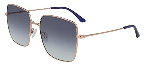 CALVIN KLEIN EYEWEAR Damen CK20135S-780 Sonnenbrille,Shiny Rose Gold/Blue Gradient, 58-17-145 von Calvin Klein