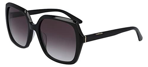 CALVIN KLEIN EYEWEAR Damen CK20541S-001 Sonnenbrille,Black/Smoke Gradient, 57-19-140 von Calvin Klein