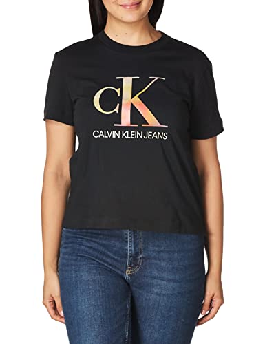 Calvin KLEIN Jeans - Women's Regular T-Shirt with Side Slits - Size S von Calvin Klein Jeans