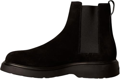 Calvin Klein Herren Chelsea Boots Combat aus Wildleder, Schwarz (Triple Black), 45 von Calvin Klein