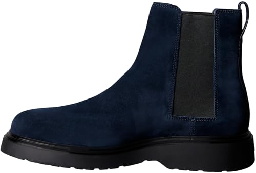 Calvin Klein Herren Chelsea Boots Combat aus Wildleder, Blau (Universe Blue), 40 von Calvin Klein