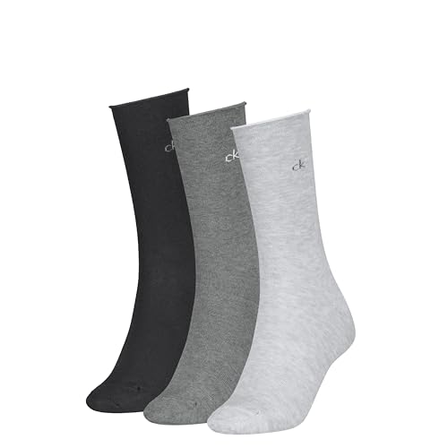 CK WOMEN SOCK 3P ROLLTOP von Calvin Klein